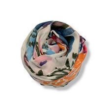 Load image into Gallery viewer, Cream &amp; Pink Vintage Floral Print Scarf

