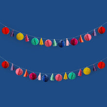 Load image into Gallery viewer, Bright Coloured Honeycomb &amp; Tassel Garland

