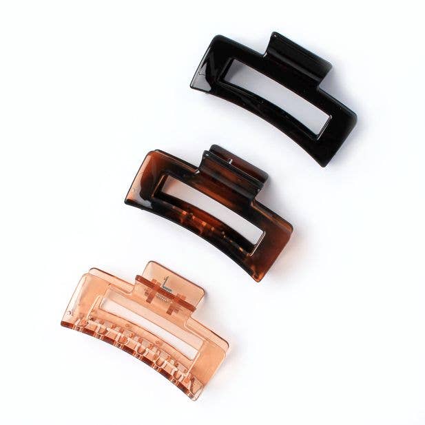 Open Rectangular Hair Claw Clip