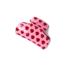 Load image into Gallery viewer, Red &amp; Pink Heart Print Hair Claw Clamp
