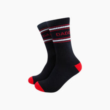 Load image into Gallery viewer, Daddy Organic Cotton Sports Socks in Black
