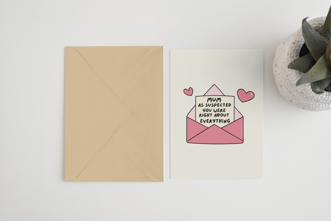 Mum You Were Right Greetings Card