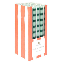 Load image into Gallery viewer, Green Stripe Straight Dinner Candle
