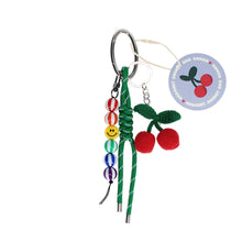 Load image into Gallery viewer, Crochet Cherry Plush Bag Charm
