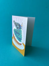 Load image into Gallery viewer, Pigeon Birthday Cake Greetings Card
