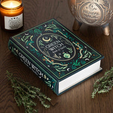 Load image into Gallery viewer, Green Witch Book Shaped Storage Box
