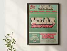Load image into Gallery viewer, Wear Sunscreen Music Inspired Print
