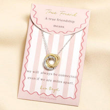Load image into Gallery viewer, Gold &amp; Silver Russian Ring Necklace with Card
