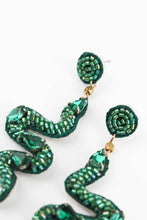 Load image into Gallery viewer, Snake Bauble Beaded Drop Earrings
