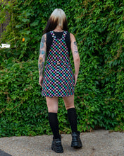 Load image into Gallery viewer, Rebel Romance Checkerboard Stretch Pinafore
