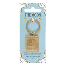 Load image into Gallery viewer, The Moon Vintage Tarot Card Keyring
