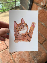 Load image into Gallery viewer, High Five Cat Postcard
