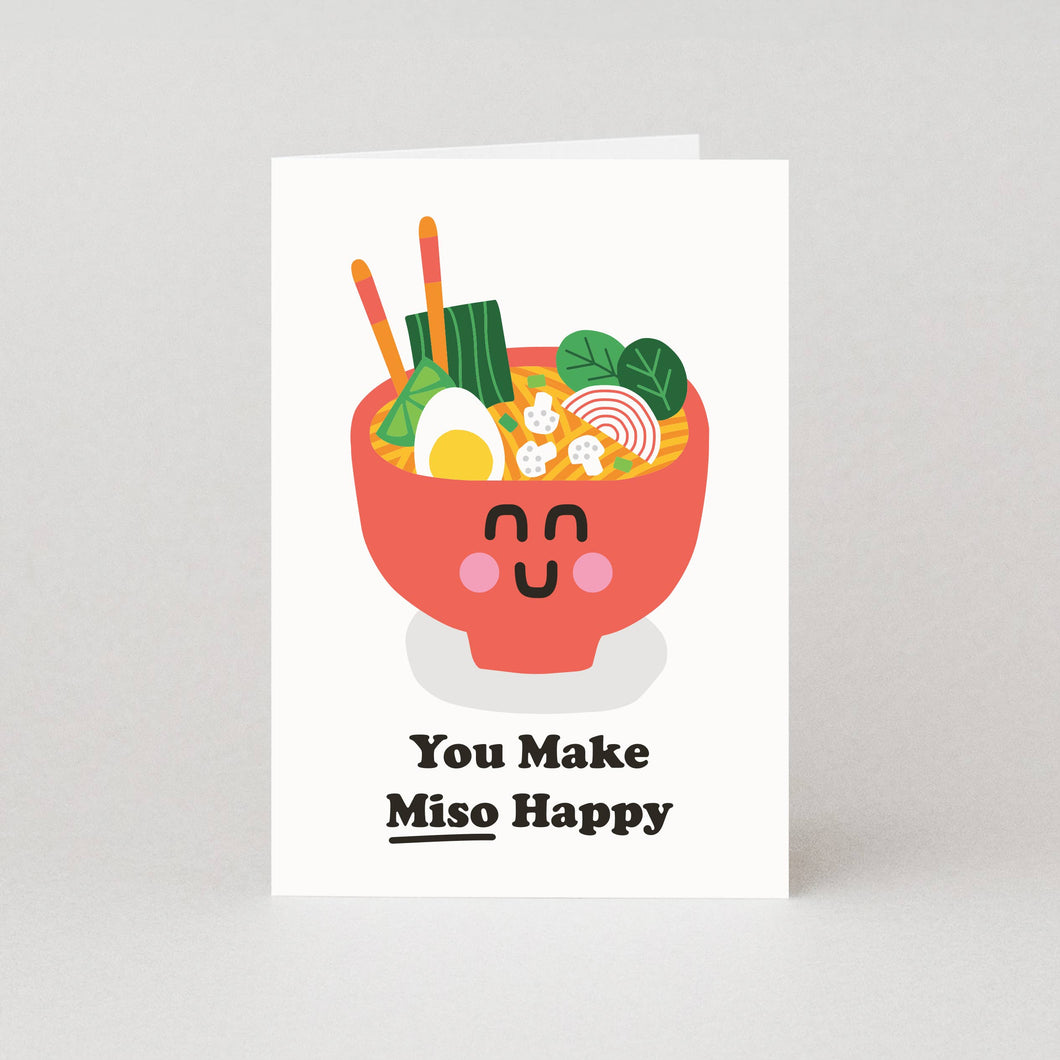 You Make Miso Happy Greetings Card