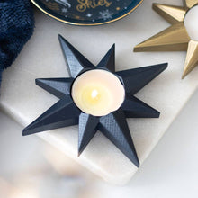 Load image into Gallery viewer, Navy Star Tealight Candle Holder

