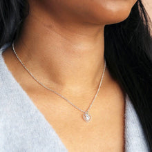Load image into Gallery viewer, Silver Heart Necklace with Card
