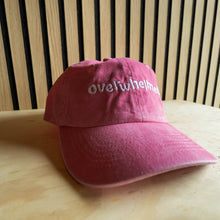 Load image into Gallery viewer, Overwhelmed Embroidered Cap in Pink
