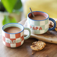 Load image into Gallery viewer, Ceramic Contrast Checkerboard Papa Mug
