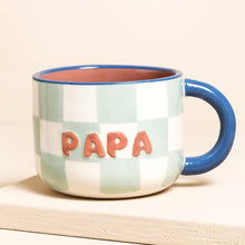 Load image into Gallery viewer, Ceramic Contrast Checkerboard Papa Mug
