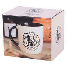 Load image into Gallery viewer, Frightful Folk Black Cat Halloween Mug
