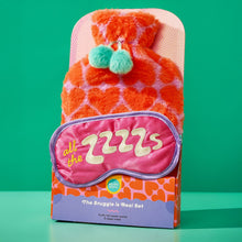 Load image into Gallery viewer, The Snuggle is Real Hot Water Bottle &amp; Eyemask Set
