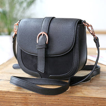 Load image into Gallery viewer, Black Vegan Leather Cross Body Bag
