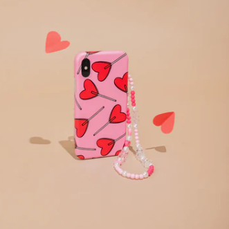 Pink Vibes Beaded Phone Strap