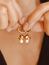 Load image into Gallery viewer, Mushroom Huggie Hoop Earrings
