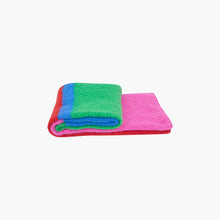 Load image into Gallery viewer, Aster Green &amp; Pink Colourblock Scarf
