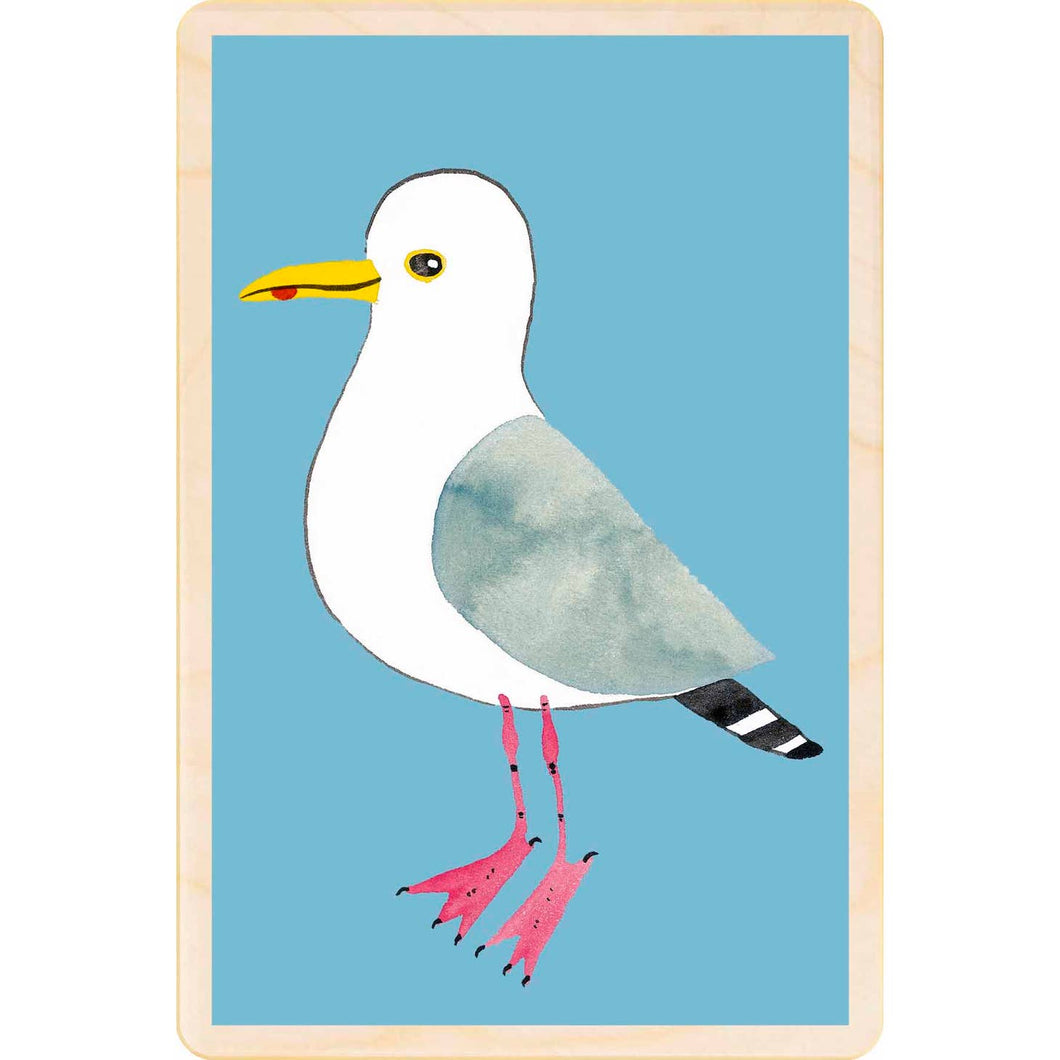 Herring Gull Susatainable Wooden Postcard
