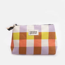 Load image into Gallery viewer, Caroline Gardner Multi Check Canvas Beauty Bag
