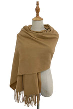 Load image into Gallery viewer, Burnt Orange Soft Wool Blend Wrap Scarf
