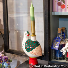 Load image into Gallery viewer, Hand-Painted Bird Ceramic Candle Holders
