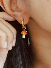 Load image into Gallery viewer, Mushroom Huggie Hoop Earrings
