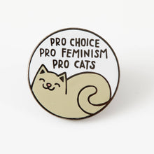 Load image into Gallery viewer, Pro Cats Pro Choice Grey Enamel Pin
