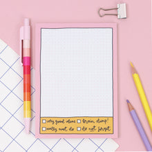 Load image into Gallery viewer, Pink Grid A6 Notepad
