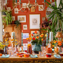 Load image into Gallery viewer, Green Stripe Straight Dinner Candle
