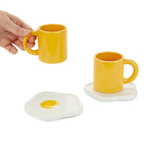 Load image into Gallery viewer, Sunny Side Up Set of 2 Ceramic Espresso Cups
