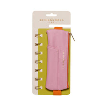 Load image into Gallery viewer, Pink &amp; Orange Vegan Leather Pen Pouch
