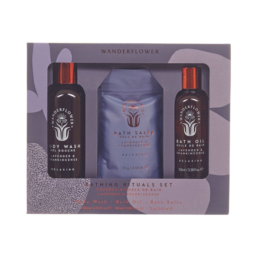 Wanderflower Lavender & Frankincense Bathing Rituals Set