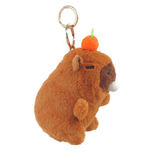 Load image into Gallery viewer, Plush Capybara with Orange Bag Charm
