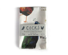 Load image into Gallery viewer, Cocks Bird Cotton Tea Towel
