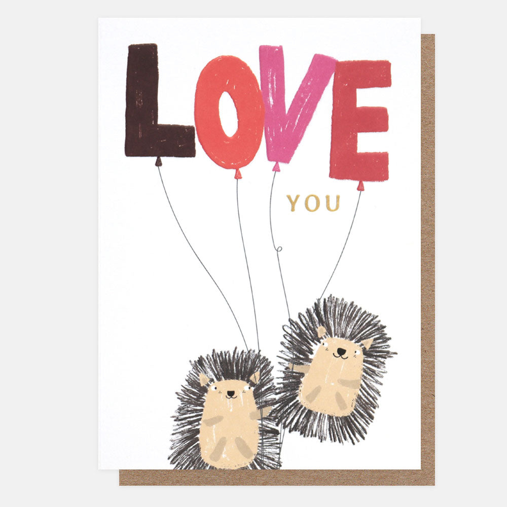 Love You Hedgehogs Greetings Card