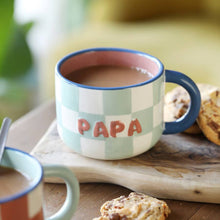 Load image into Gallery viewer, Ceramic Contrast Checkerboard Papa Mug
