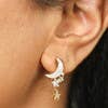 Load image into Gallery viewer, Gold Mother of Pearl Moon &amp; Star Earrings
