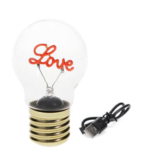 Load image into Gallery viewer, Love USB Rechargeable Light Bulb Lamp
