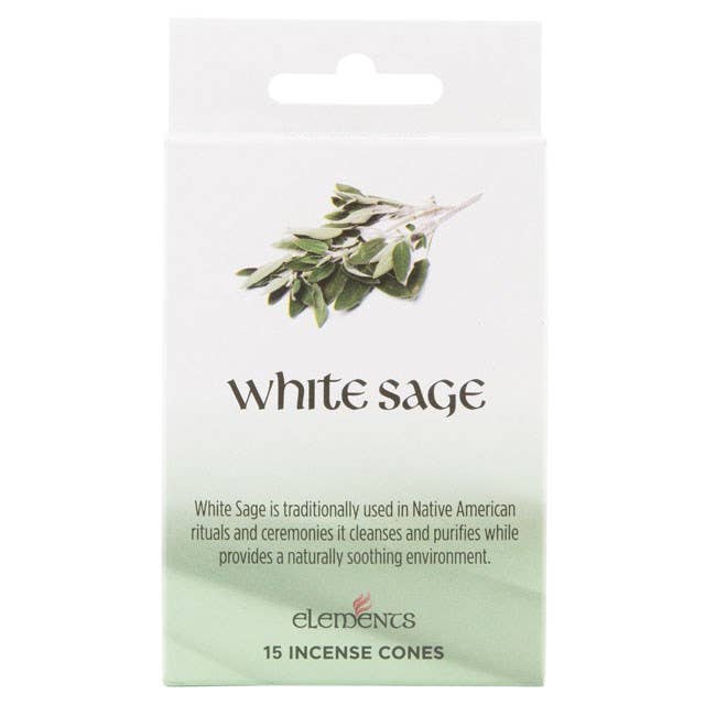 Pack of 15 White Sage Incense Cones