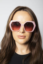 Load image into Gallery viewer, Oversized Rounded Angular Sunglasses in Pink

