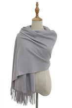 Load image into Gallery viewer, Burnt Orange Soft Wool Blend Wrap Scarf
