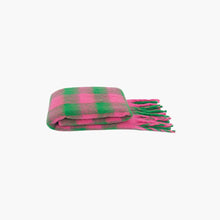 Load image into Gallery viewer, Green &amp; Pink Check Scarf
