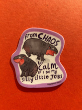 Load image into Gallery viewer, Chaos to Calm Pygmy Hippo Vinyl Sticker
